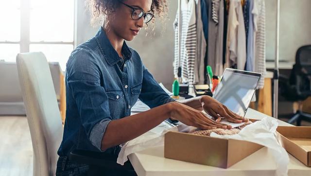 Woman working in a retail environment