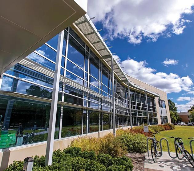 Engineering building close up from side