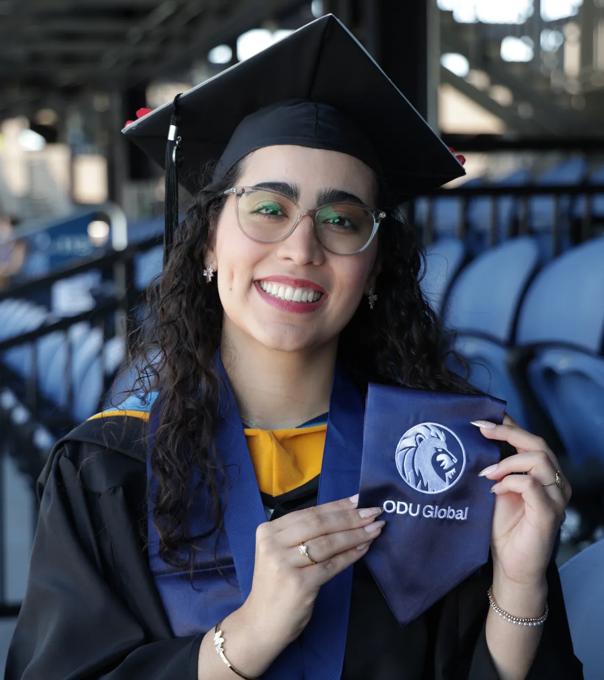 ODUGlobal graduate smiling after commencement