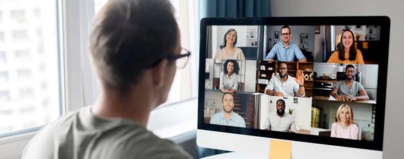 Online webinar stock image