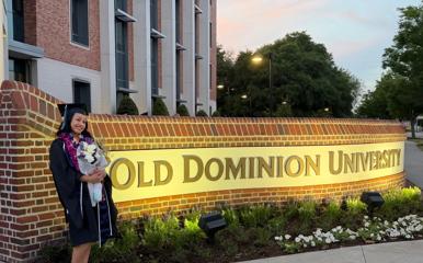 Nita Shahi, ODU MSN-FNP graduate and incoming DNP student, has spent her nursing career working full-time night shifts while advancing her education, with plans to serve diverse communities across Virginia as a family nurse practitioner. 