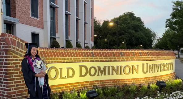 Nita Shahi, ODU MSN-FNP graduate and incoming DNP student, has spent her nursing career working full-time night shifts while advancing her education, with plans to serve diverse communities across Virginia as a family nurse practitioner. 