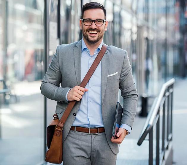 Man walking down the street